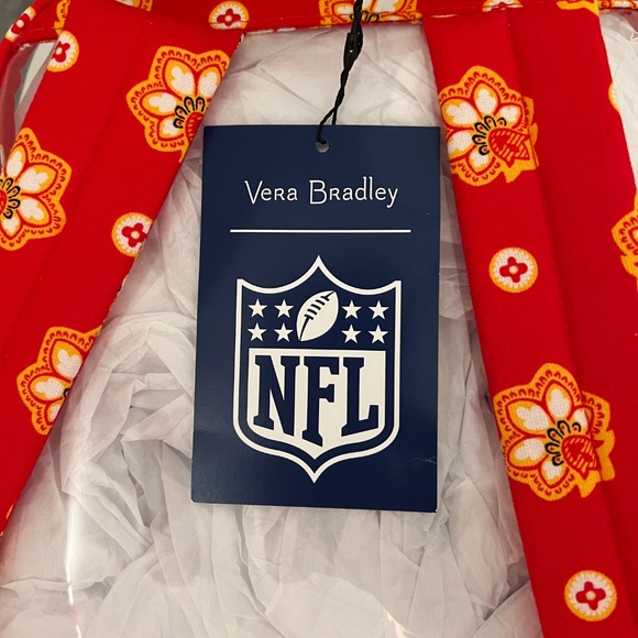 Kansas City Chiefs KC Backpack Vera Bradley X NFL Red Yellow Bandana Clear NWT - Picture 5 of 6